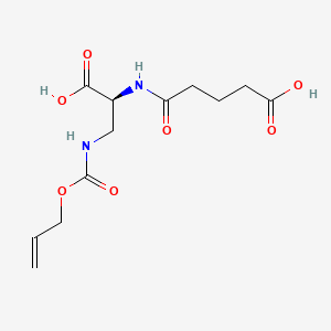 4-{[(1S)-1-carboxy-2-{[(prop-2-en-1-yloxy)carbonyl]amino}ethyl]carbamoyl}butanoic acid