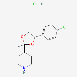 4-[4-(4-Chlorophenyl)-2-methyl-1,3-dioxolan-2-yl]piperidine hydrochloride