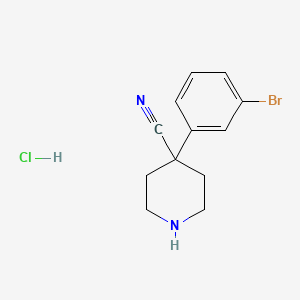 4-(3-Bromophenyl)piperidine-4-carbonitrile hydrochloride