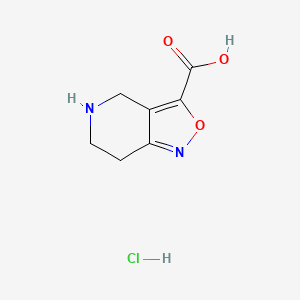 molecular formula C7H9ClN2O3 B13465443 4H,5H,6H,7H-[1,2]oxazolo[4,3-c]pyridine-3-carboxylic acid hydrochloride 