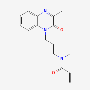 N-methyl-N-[3-(3-methyl-2-oxo-1,2-dihydroquinoxalin-1-yl)propyl]prop-2-enamide