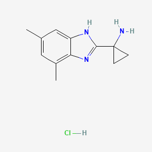 1-(4,6-dimethyl-1H-1,3-benzodiazol-2-yl)cyclopropan-1-amine hydrochloride