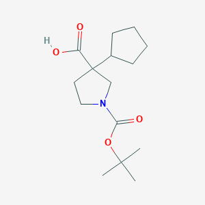 1-[(Tert-butoxy)carbonyl]-3-cyclopentylpyrrolidine-3-carboxylic acid