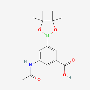 3-Acetamido-5-(tetramethyl-1,3,2-dioxaborolan-2-yl)benzoic acid