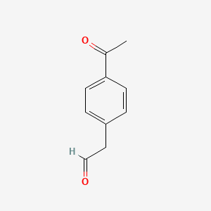 molecular formula C10H10O2 B13465736 (4-Acetylphenyl)acetaldehyde CAS No. 343866-28-4