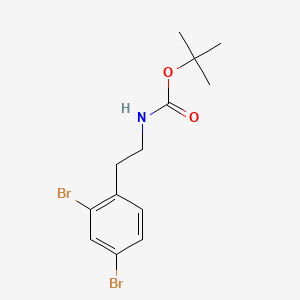 molecular formula C13H17Br2NO2 B13465746 tert-butyl N-[2-(2,4-dibromophenyl)ethyl]carbamate 