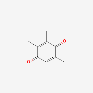 molecular formula C9H10O2 B1346577 2,5-Cyclohexadiene-1,4-dione, 2,3,5-trimethyl- CAS No. 935-92-2