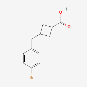 3-[(4-Bromophenyl)methyl]cyclobutane-1-carboxylicacid