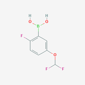 molecular formula C7H6BF3O3 B13465813 (5-(Difluoromethoxy)-2-fluorophenyl)boronic acid 