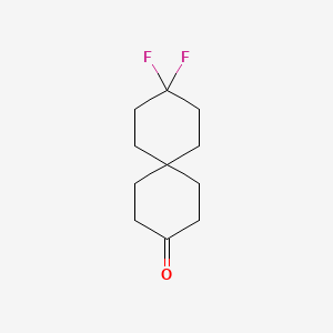 molecular formula C11H16F2O B13465821 9,9-Difluorospiro[5.5]undecan-3-one 