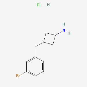 3-[(3-Bromophenyl)methyl]cyclobutan-1-amine hydrochloride