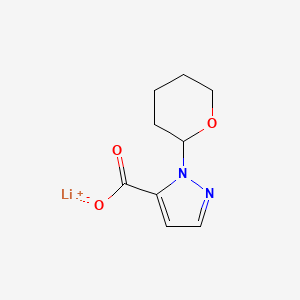 molecular formula C9H11LiN2O3 B13465838 Lithium salt 2-tetrahydropyran-2-ylpyrazole-3-carboxylic acid CAS No. 2913279-81-7