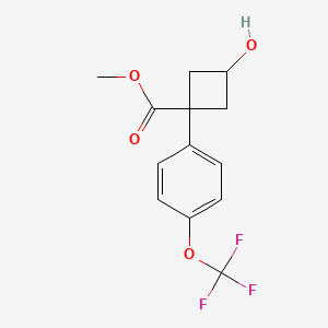 Methyl 3-hydroxy-1-[4-(trifluoromethoxy)phenyl]cyclobutane-1-carboxylate