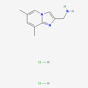 1-{6,8-Dimethylimidazo[1,2-a]pyridin-2-yl}methanamine dihydrochloride