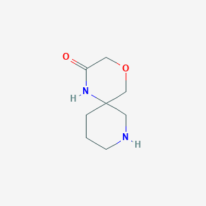 molecular formula C8H14N2O2 B13465885 4-Oxa-1,8-diazaspiro[5.5]undecan-2-one 