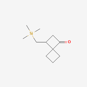 molecular formula C11H20OSi B13465893 3-[(Trimethylsilyl)methyl]spiro[3.3]heptan-1-one 