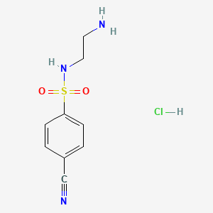 N-(2-aminoethyl)-4-cyanobenzene-1-sulfonamide hydrochloride