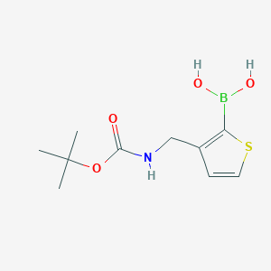 molecular formula C10H16BNO4S B13465976 (3-(((tert-Butoxycarbonyl)amino)methyl)thiophen-2-yl)boronic acid 