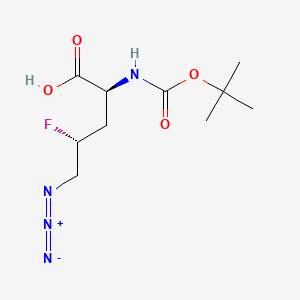 molecular formula C10H17FN4O4 B13466006 (2S,4R)-5-azido-2-{[(tert-butoxy)carbonyl]amino}-4-fluoropentanoic acid 