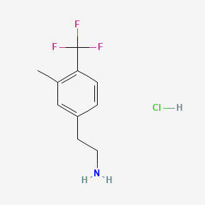 molecular formula C10H13ClF3N B13466014 2-[3-Methyl-4-(trifluoromethyl)phenyl]ethan-1-amine hydrochloride 