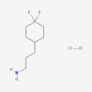 molecular formula C9H18ClF2N B13466037 3-(4,4-Difluorocyclohexyl)propan-1-amine hydrochloride 