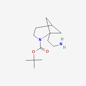 molecular formula C13H24N2O2 B13466094 Tert-butyl 1-(2-aminoethyl)-2-azabicyclo[3.1.1]heptane-2-carboxylate 