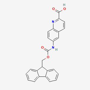 molecular formula C25H18N2O4 B13466222 6-((((9H-Fluoren-9-yl)methoxy)carbonyl)amino)quinoline-2-carboxylic acid 