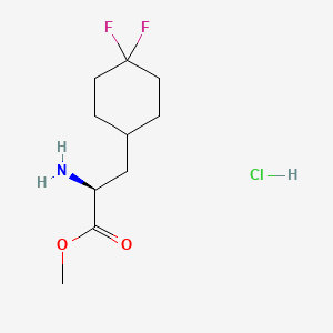 molecular formula C10H18ClF2NO2 B13466227 methyl (2S)-2-amino-3-(4,4-difluorocyclohexyl)propanoate;hydrochloride 