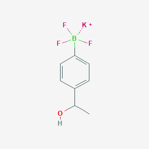 molecular formula C8H9BF3KO B13466457 Potassium trifluoro(4-(1-hydroxyethyl)phenyl)borate CAS No. 906007-40-7