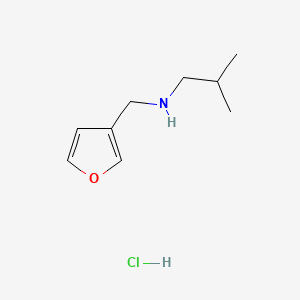 B13466472 [(Furan-3-yl)methyl](2-methylpropyl)amine hydrochloride CAS No. 2913278-55-2