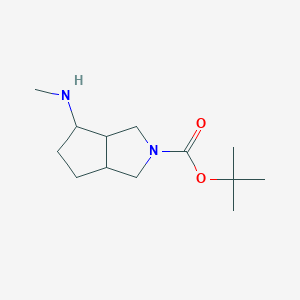 molecular formula C13H24N2O2 B13466512 tert-butyl 4-(methylamino)-octahydrocyclopenta[c]pyrrole-2-carboxylate, Mixture of diastereomers CAS No. 1784081-02-2