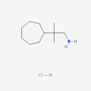 2-Cycloheptyl-2-methylpropan-1-amine hydrochloride