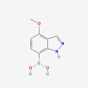 molecular formula C8H9BN2O3 B13466703 (4-Methoxy-1H-indazol-7-yl)boronic acid 