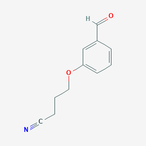molecular formula C11H11NO2 B1346675 4-(3-甲酰氧苯基)丁腈 CAS No. 1017090-33-3