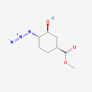 rac-methyl (1R,3S,4S)-4-azido-3-hydroxycyclohexane-1-carboxylate