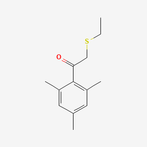 molecular formula C13H18OS B13467349 2-(Ethylthio)-1-mesitylethan-1-one 