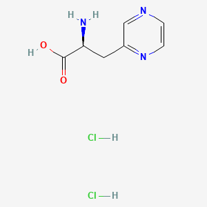 molecular formula C7H11Cl2N3O2 B13467382 (2S)-2-amino-3-(pyrazin-2-yl)propanoic acid dihydrochloride 