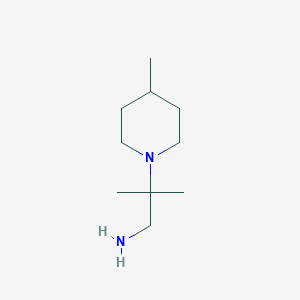 molecular formula C10H22N2 B1346740 2-Methyl-2-(4-methylpiperidin-1-yl)propan-1-amine CAS No. 933724-18-6