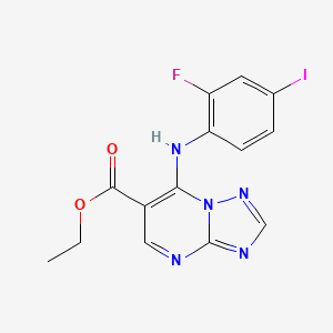 Ethyl 7-[(2-fluoro-4-iodophenyl)amino]-[1,2,4]triazolo[1,5-a]pyrimidine-6-carboxylate