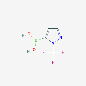 molecular formula C4H4BF3N2O2 B13467417 [2-(Trifluoromethyl)pyrazol-3-yl]boronic acid 