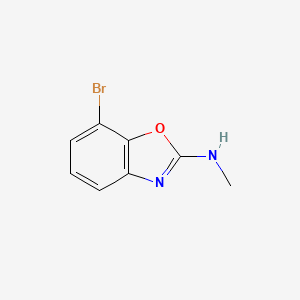 molecular formula C8H7BrN2O B13467426 7-bromo-N-methyl-1,3-benzoxazol-2-amine 