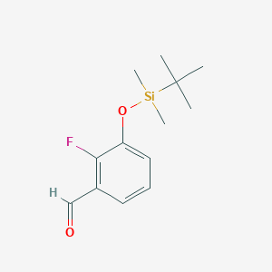 molecular formula C13H19FO2Si B13467442 3-{[Tert-butyl(dimethyl)silyl]oxy}-2-fluorobenzaldehyde CAS No. 113984-69-3