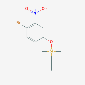 molecular formula C12H18BrNO3Si B13467483 (4-Bromo-3-nitrophenoxy)(tert-butyl)dimethylsilane 