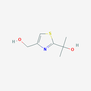 molecular formula C7H11NO2S B13467497 2-[4-(Hydroxymethyl)-1,3-thiazol-2-yl]propan-2-ol 