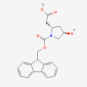 2-[(2S,4R)-1-{[(9H-fluoren-9-yl)methoxy]carbonyl}-4-hydroxypyrrolidin-2-yl]acetic acid