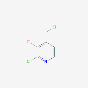 molecular formula C6H4Cl2FN B13467555 2-Chloro-4-(chloromethyl)-3-fluoropyridine 