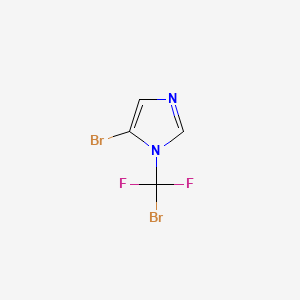 molecular formula C4H2Br2F2N2 B13467580 5-bromo-1-(bromodifluoromethyl)-1H-imidazole 