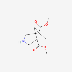 molecular formula C10H15NO4 B13467583 Dimethyl 3-azabicyclo[3.1.1]heptane-1,5-dicarboxylate 