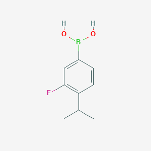 molecular formula C9H12BFO2 B13467586 (3-Fluoro-4-isopropylphenyl)boronic acid 