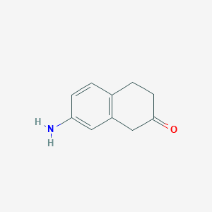 molecular formula C10H11NO B13467589 7-amino-3,4-dihydro-1H-naphthalen-2-one 